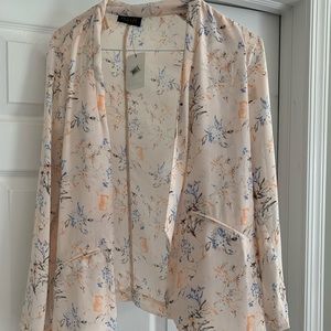 Blush floral blazer